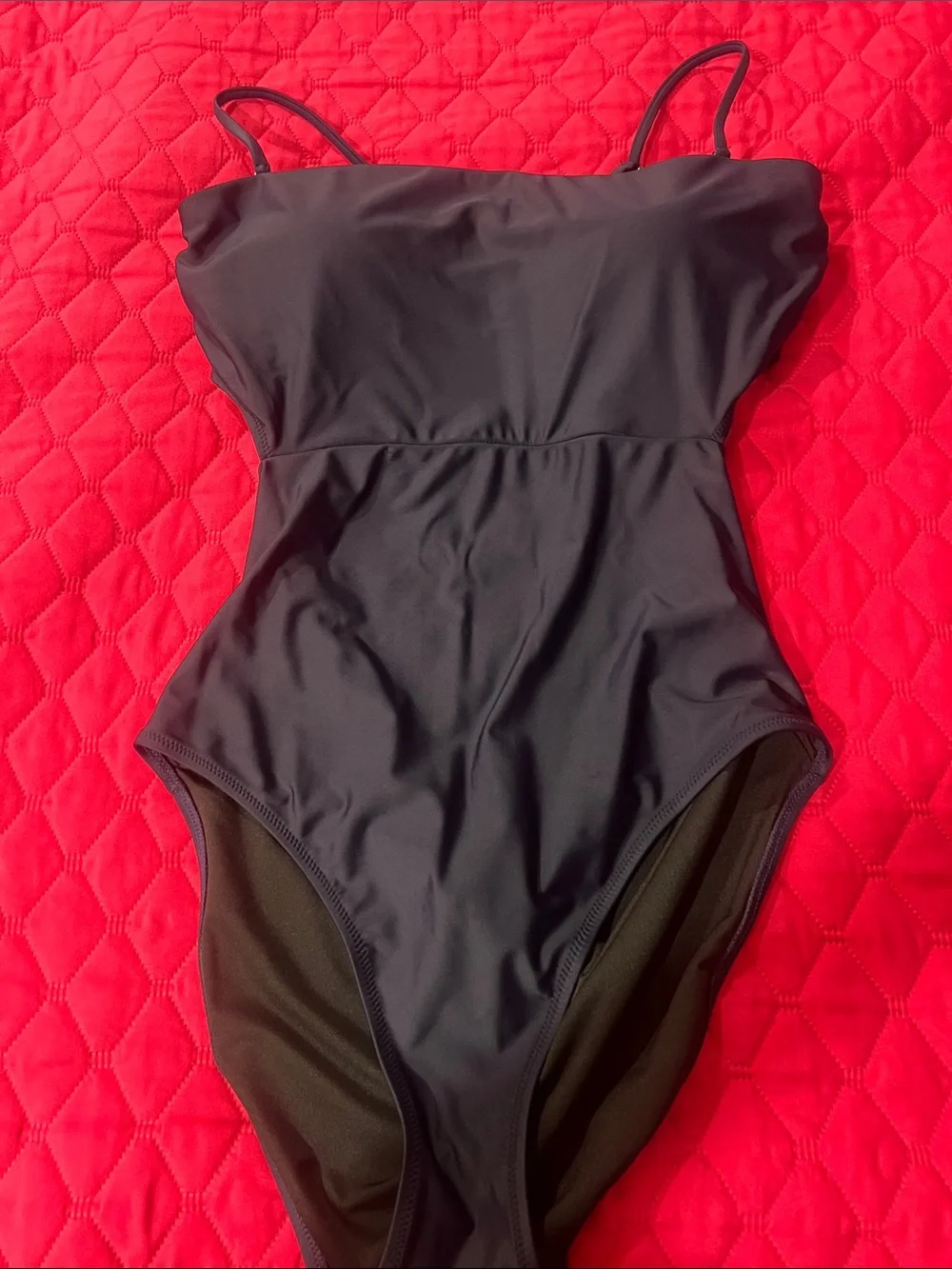J. Crew Navy Tie-Back One-Piece Swimsuit